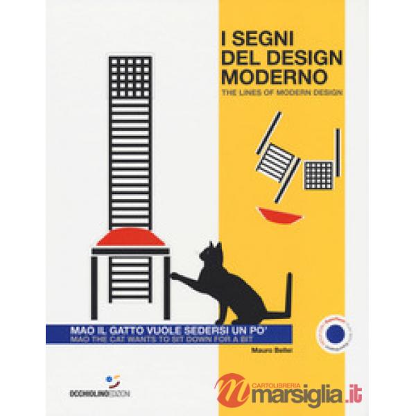 Segni del design moderno. Mao il gatto vuole sedersi un po'-The lines of modern design. Mao the cat wants to sit down for a bit.