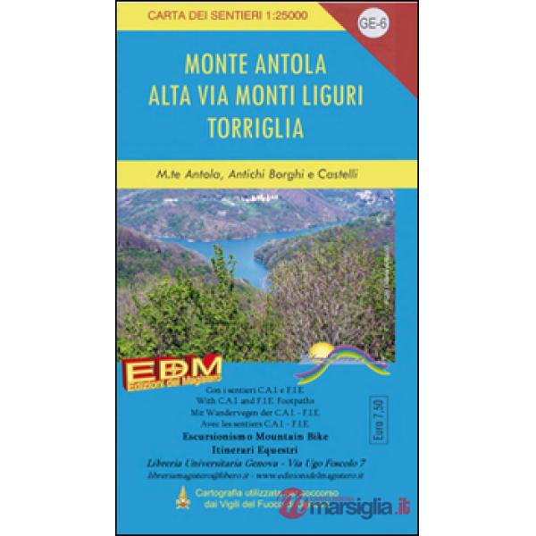 GE 6 Monte Antola, Torriglia, alta via dei monti liguri 1:25.000