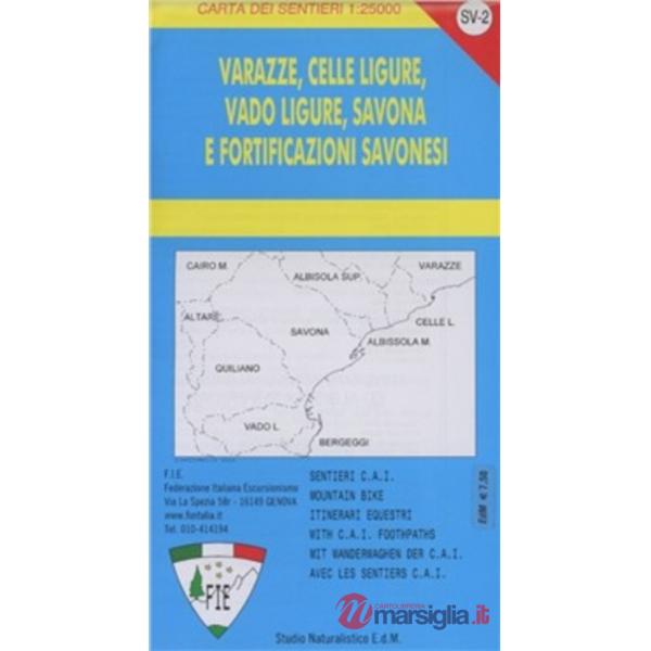 SV 2 Savona, Varazze, Celle, Vado, Savona e fortificazioni savonesi 1:25.000