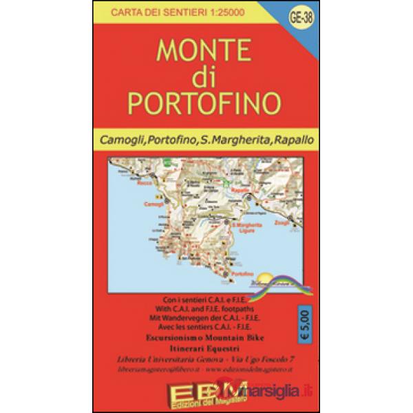 GE 38 Monte di Portofino. Carta dei sentieri 1:25.000