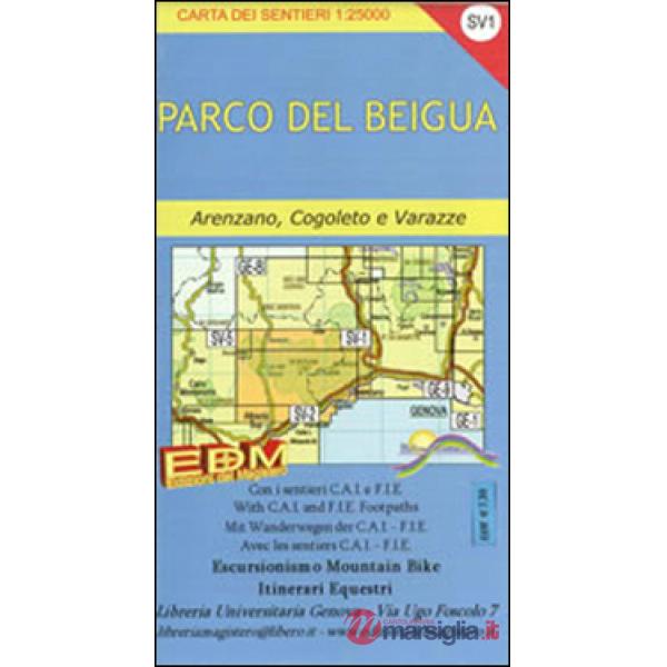 SV-1 parco del Beigua. Carte dei sentieri di Liguria