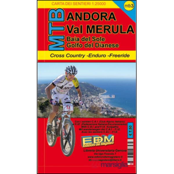 MTB-3 Andora. Carte sentieri di Liguria per mountain bike MTB VTT