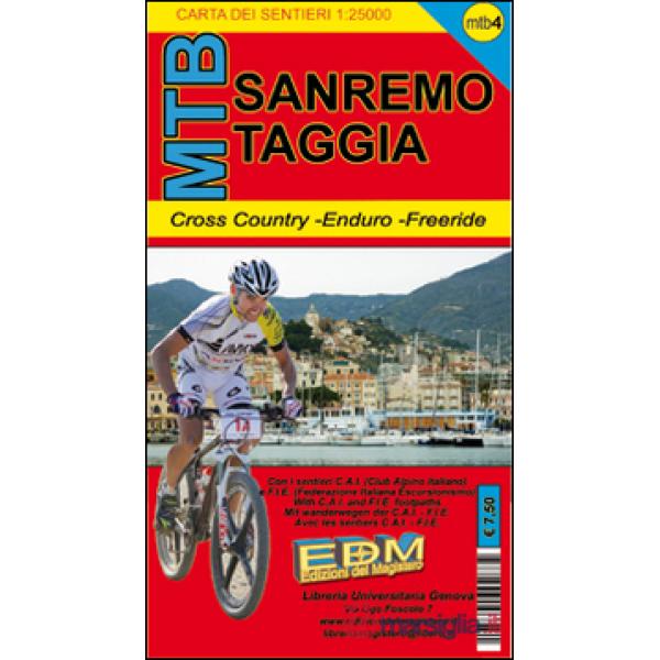 MTB-4 Sanremo. Carte dei sentieri di Liguria per mountain bike MTB VTT