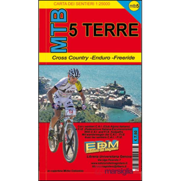 MTB 5 Terre. Carte dei sentieri di liguria per mountain bike MTB VTT