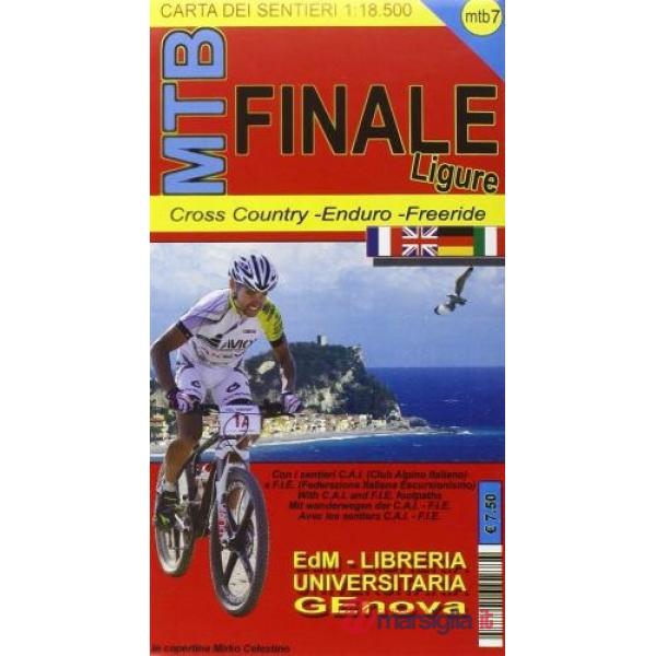 MTB-7 Finale Ligure. Carte dei sentieri di Liguria per mountain bike MTB VTT