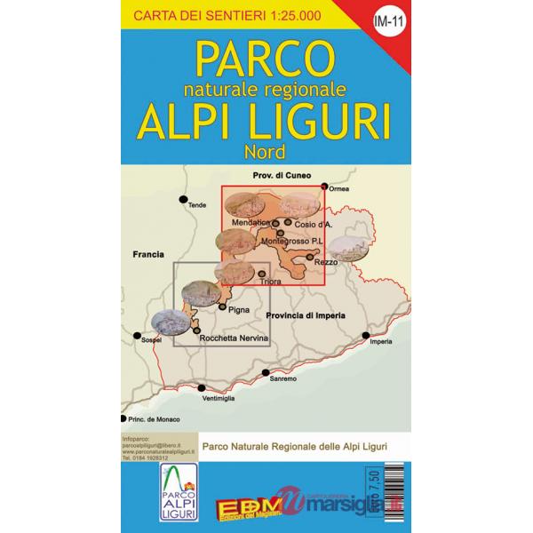 Parco naturale regionale alpi liguri nord. Carta dei sentieri 1:25.000