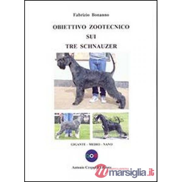 Obiettivo zootecnico sui tre schnauzer. Gigante, medio, nano