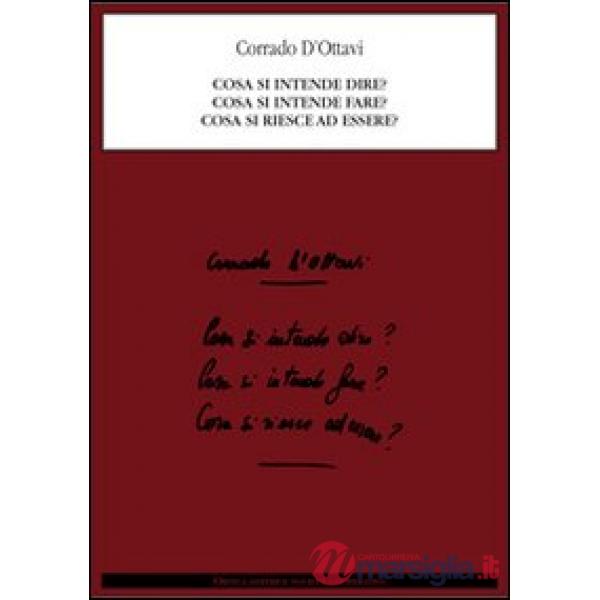 Cosa si intende dire? Cosa si intende fare? Cosa si riesce ad essere?