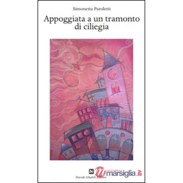 Appoggiata a un tramonto di ciliegia