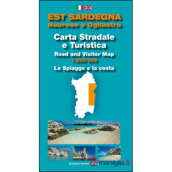Est Sardegna nuorese e ogliastra. Carta stradale e turistica. Le spiagge e la co