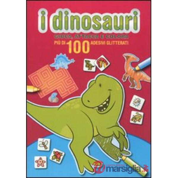 Dinosauri. Gioca, attacca e colora. Rosso. Con adesivi (I)