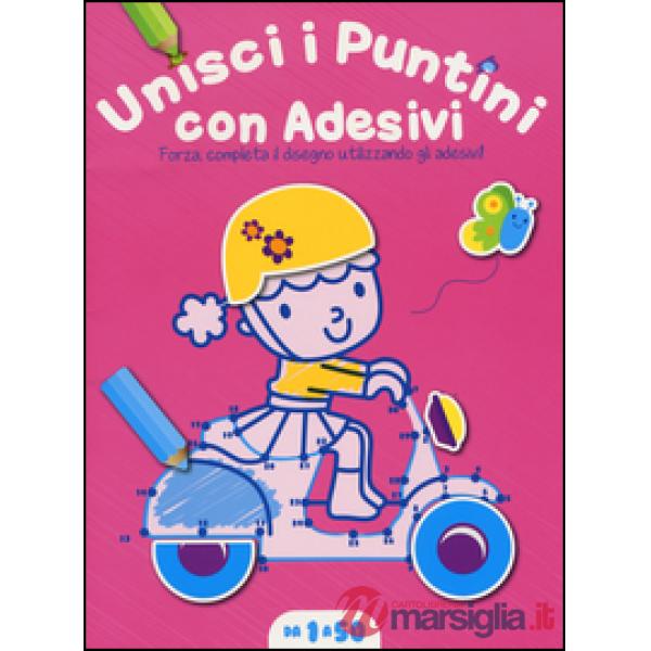 Unisci i puntini. Copertina rosa (1-50). Con adesivi