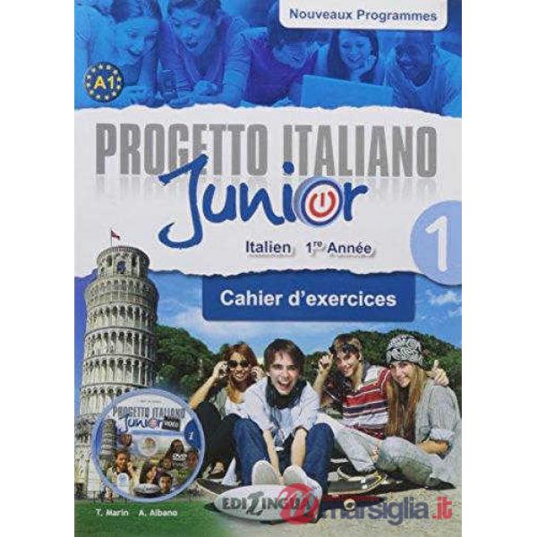 PROGETTO ITALIANO JUNIOR 1 POUR FRANCOPHONES CAHIER D'EXERCICES + DVD
