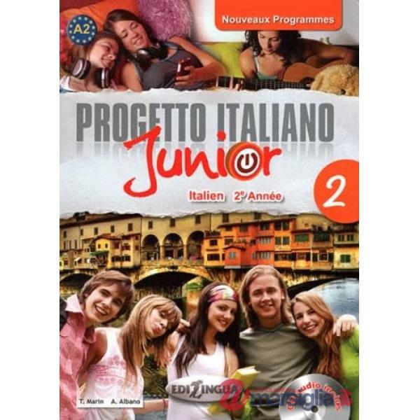 PROGETTO ITALIANO JUNIOR 2 POUR FRANCOPHONES (MANUEL) + CD AUDIO