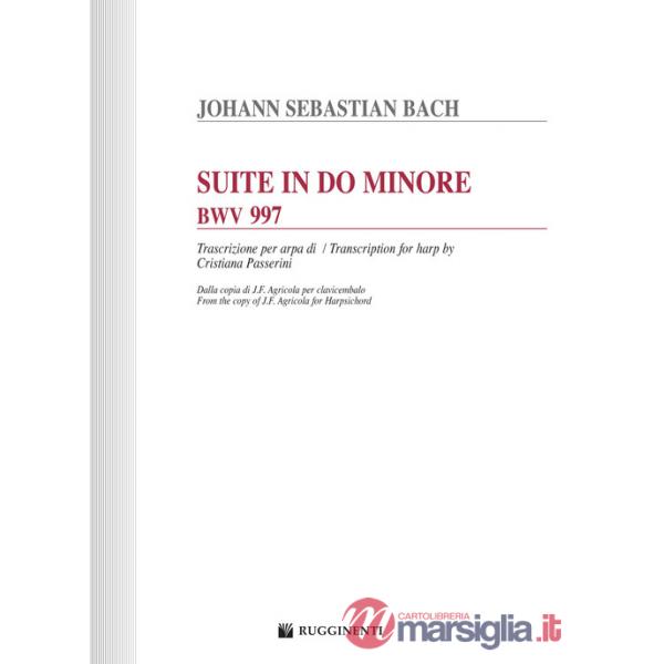Suite in do minore. BWV 997. Trascrizione per arpa. Ediz. italiana e inglese