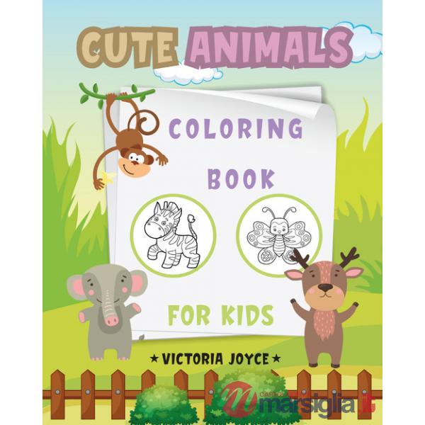 Coloring book for kids. Cute animals