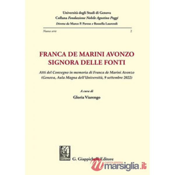 Franca de Marini Avonzo. Signora delle fonti