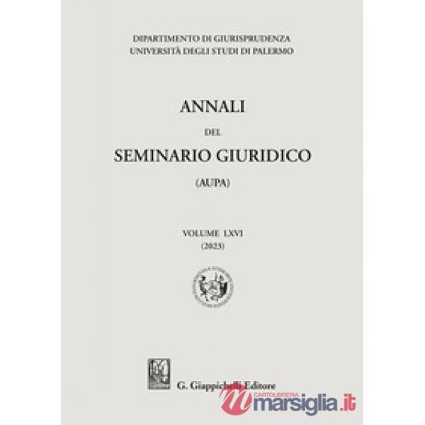 Annali del seminario giuridico dell'università di Palermo