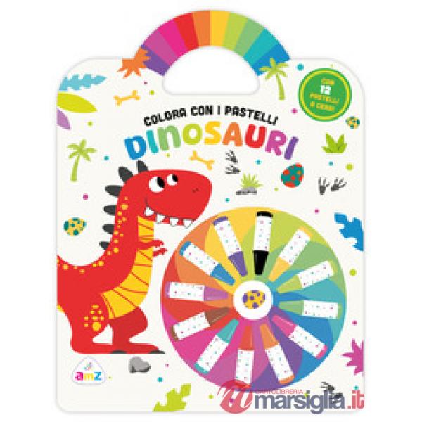 Dinosauri. Colora coi pastelli. Ediz. illustrata. Con 12 pastelli a cera