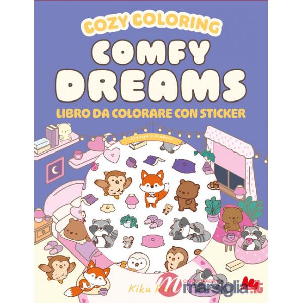 Comfy dreams. Cozy coloring book. Con 97 Adesivi