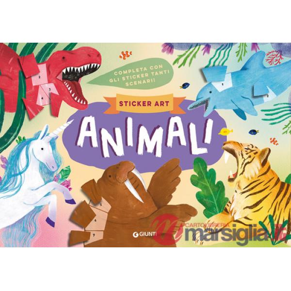 Animali sticker art. Ediz. a colori