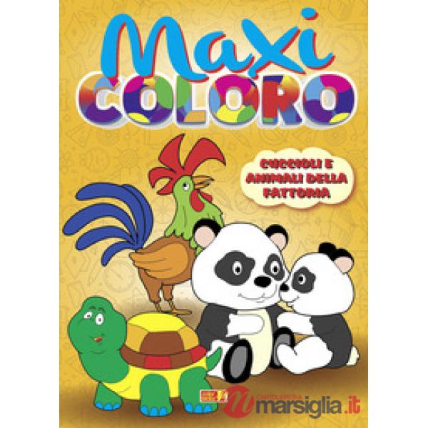 Maxi coloro: cuccioli e animali della fattoria