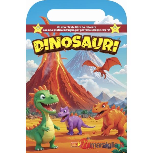 Dinosauri. Libro da colorare con maniglia