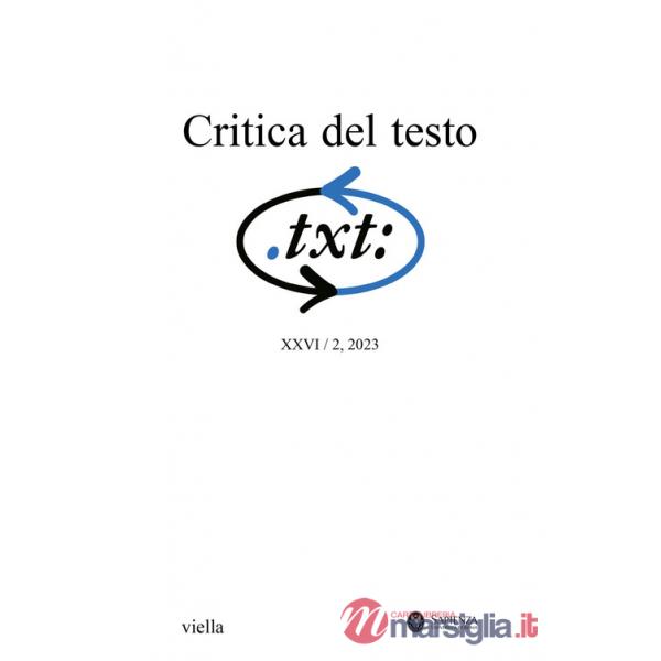 Critica del testo (2023). Vol. 26/2