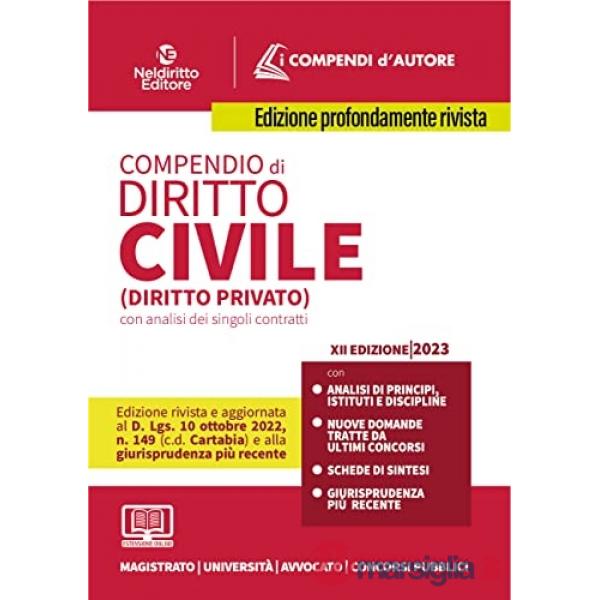 Compendio di diritto civile (diritto privato) con analisi dei singoli contratti