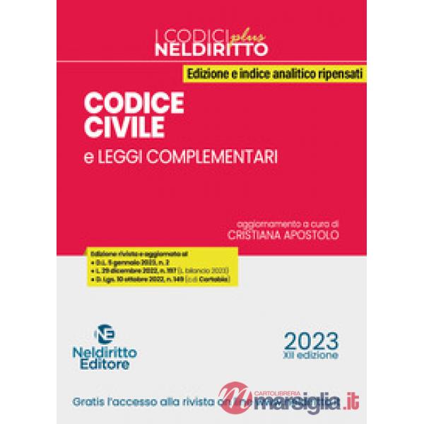 Codice civile e leggi complementari 2023