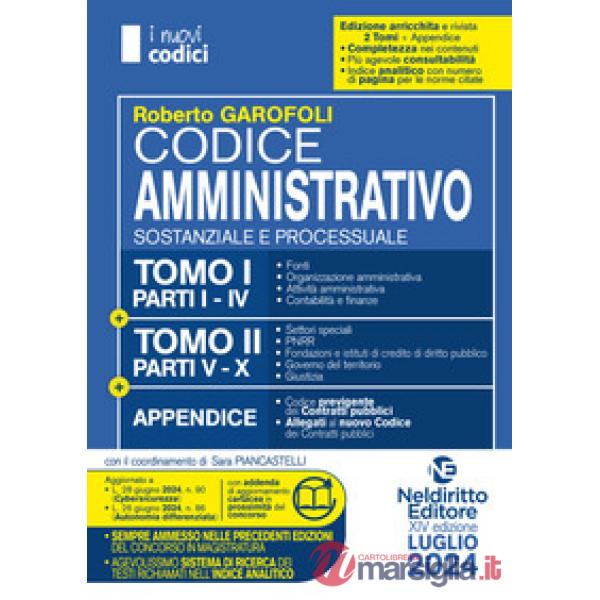 Concorso Magistratura. Codice amministrativo sostanziale e processuale. Luglio 2024