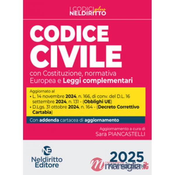 Codice civile plus 2025 con leggi complementari