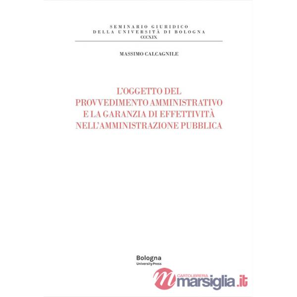 Oggetto del provvedimento amministrativo e la garanzia di effettività nell'amministrazione pubblica (L')