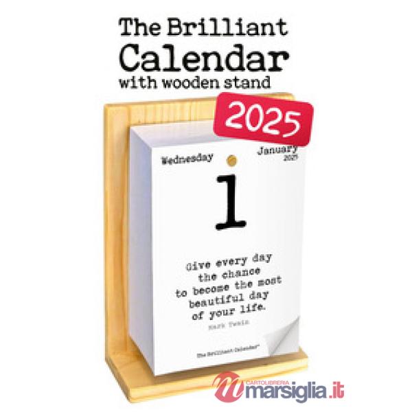 Brilliant calendar 2025 with wooden stand (The)