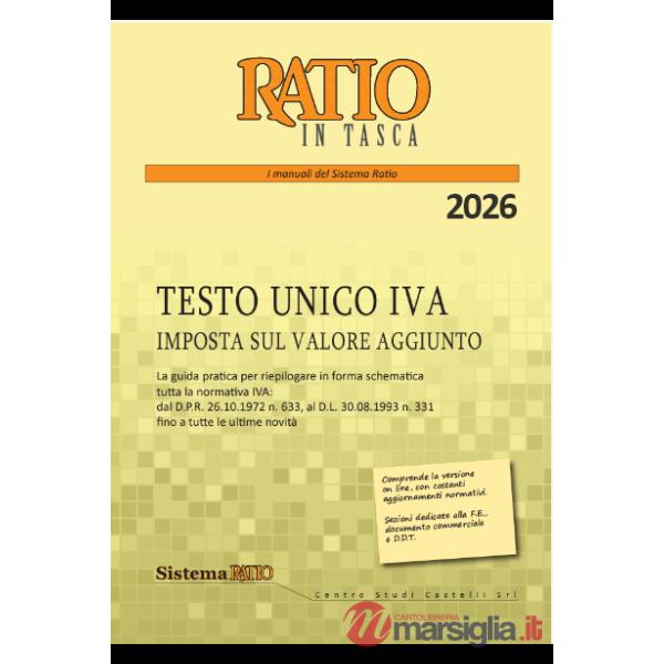 Testo unico IVA. Imposta sul valore aggiunto 2026