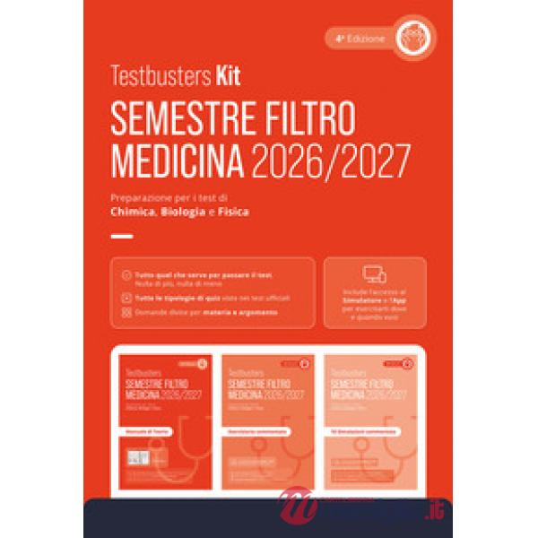 Testbusters. Kit semestre filtro 2026/2027. Con software di simulazione