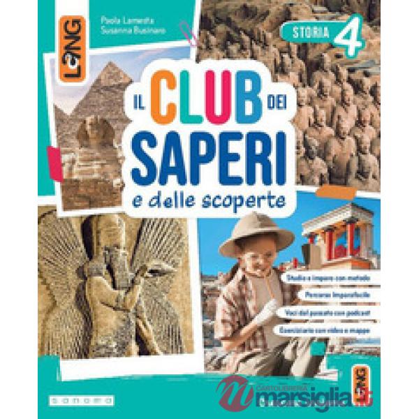 IL CLUB DEI SAPERI 4 STORIA + GEO. + MATE. + SCIENZE + VERIFICHE + LIB
