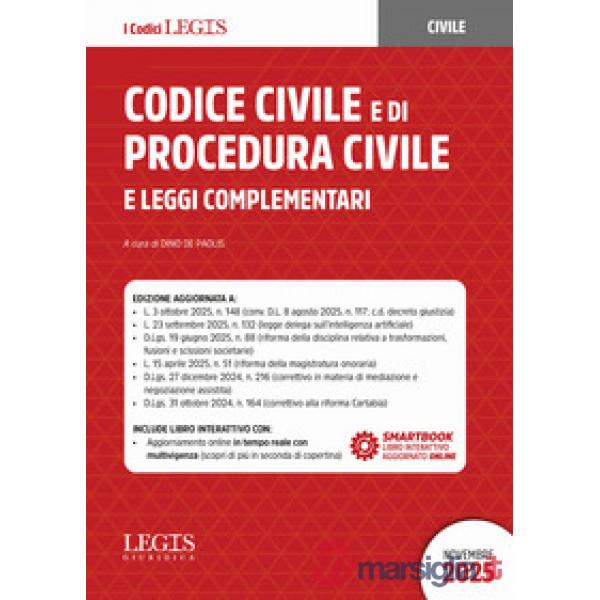 Codice civile e di procedura civile e leggi complementari (novembre 2025)