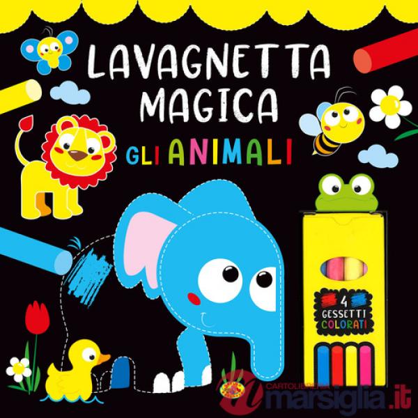 Animali. Lavagnetta magica. Ediz. a colori. Con 4 gessetti colorati (Gli)