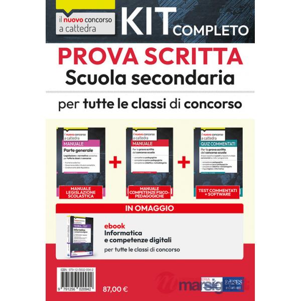 Kit completo prova scritta scuola secondaria. Teoria e test per la prova scritta. Con ebook. Con software di simulazione