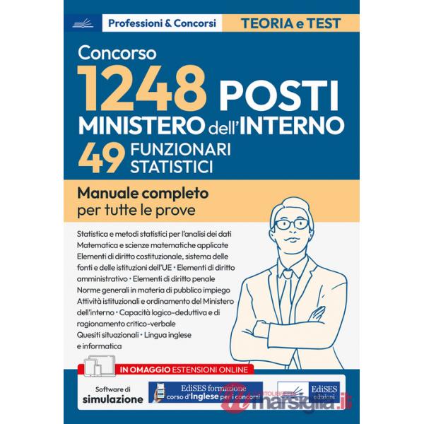 Concorso RIPAM. 49 Funzionari statistici Ministero dell'interno (concorso per complessivi 1248 posti vari profili). Manuale comp