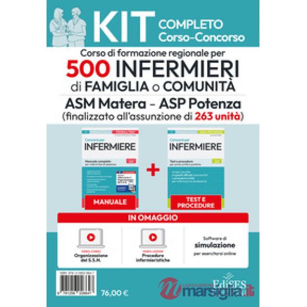 Concorso 500 infermieri di famiglia o comunità ASM Matera - ASP Potenza. Kit completo. Con Legislazione sanitaria regionale. Con