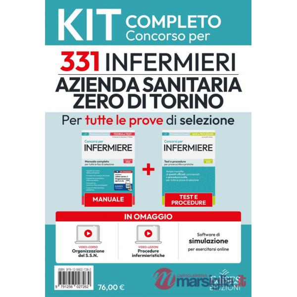 Concorso 331 infermieri Azienda sanitaria zero di Torino: kit completo