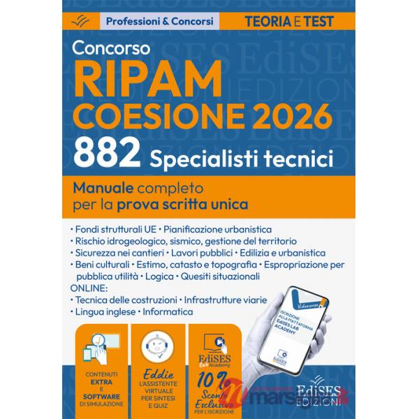 Concorso RIPAM Coesione 2026. 882 Specialisti tecnici. Manuale per la prova scritta unica