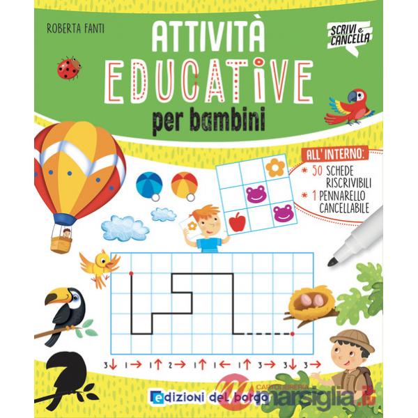 Attività educative per bambini. Con pennarello cancellabile