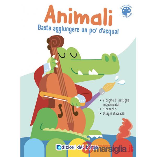Animali. Il mio blocco di acquerelli. Ediz. a colori. Con acquerelli e pennello