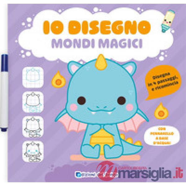 Mondi magici. Io disegno. Ediz. a colori. Con pennarello cancellabile