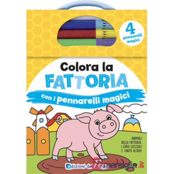Colora la fattoria con i pennarelli magici. Con 4 pennarelli magici