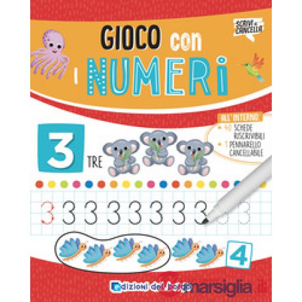 Gioco con i numeri. Con pennarello cancellabile