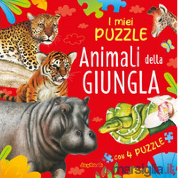 Animali della giungla. Libro puzzle. Ediz. a colori